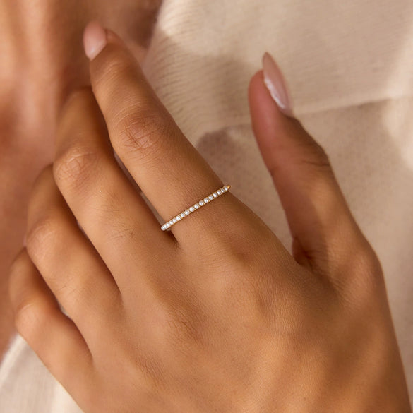 Wholesale Women's Geometric Stainless Steel Electroplated 18K Gold Pearl Ring Fashionable And Versatile Highend Accessories