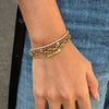Wholesale Women's Geometric Stainless Steel Electroplated Letter Friendship Bracelet