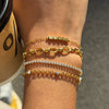 Wholesale Women's Geometric Stainless Steel Electroplated Letter Friendship Bracelet