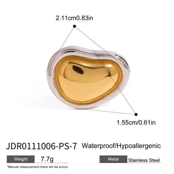 Wholesale Women's Geometric Stainless Steel Electroplated Love Ring Hand Jewelry