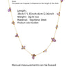 Wholesale Women's Geometric Stainless Steel Electroplated Necklace And Bracelet Set