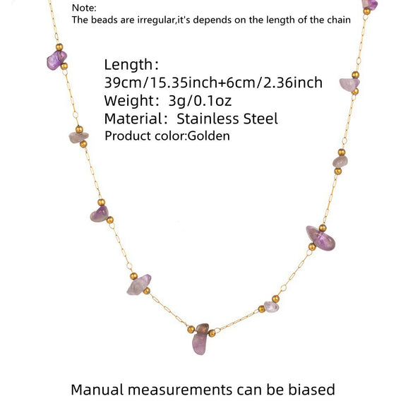 Wholesale Women's Geometric Stainless Steel Electroplated Necklace And Bracelet Set
