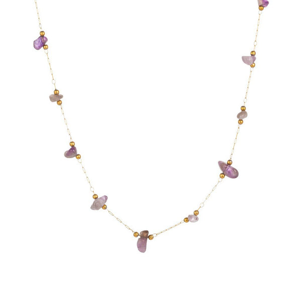 Wholesale Women's Geometric Stainless Steel Electroplated Necklace And Bracelet Set