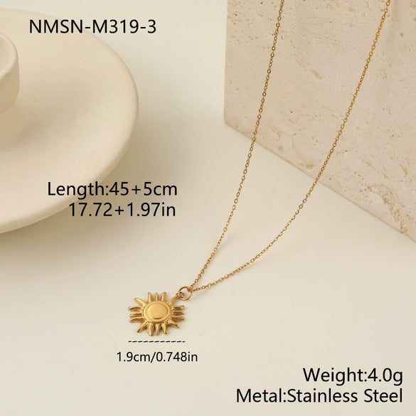 Wholesale Women's Geometric Stainless Steel Electroplated Necklace Highend Fashion Jewelry