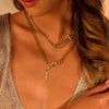 Wholesale Women's Geometric Stainless Steel Electroplated Necklace In Cuban Chain Style