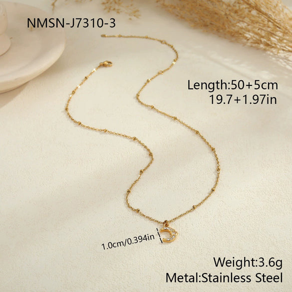 Wholesale Women's Geometric Stainless Steel Electroplated Necklace Jewelry