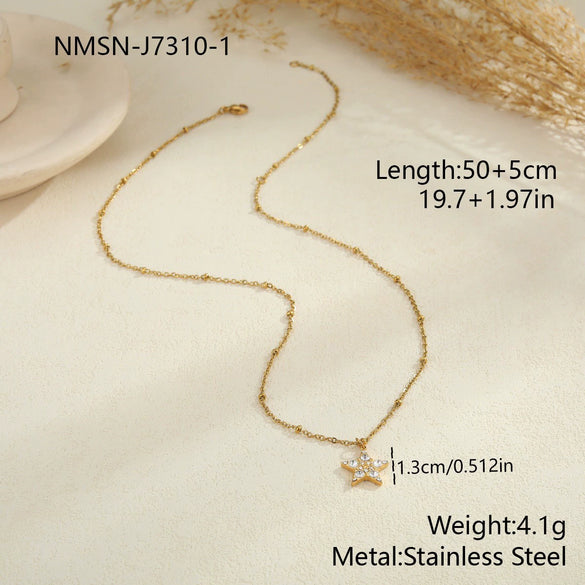 Wholesale Women's Geometric Stainless Steel Electroplated Necklace Jewelry