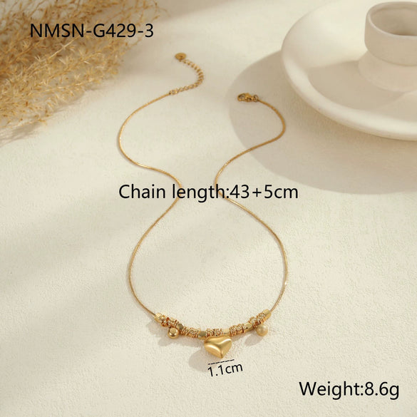 Wholesale Women's Geometric Stainless Steel Electroplated Necklace Jewelry