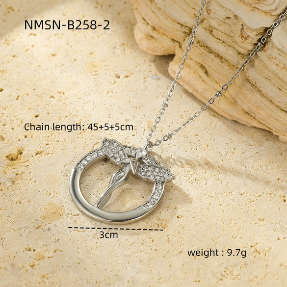Wholesale Women's Geometric Stainless Steel Electroplated Necklace Jewelry