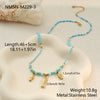 Wholesale Women's Geometric Stainless Steel Electroplated Necklace With Small Fish Heart Design