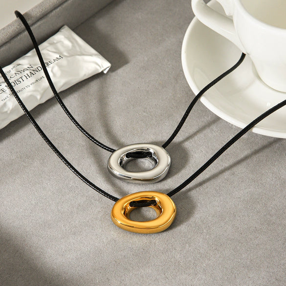 Wholesale Women's Geometric Stainless Steel Electroplated Necklace