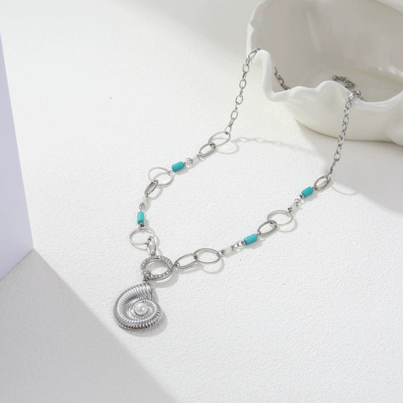Wholesale Women's Geometric Stainless Steel Electroplated Necklace
