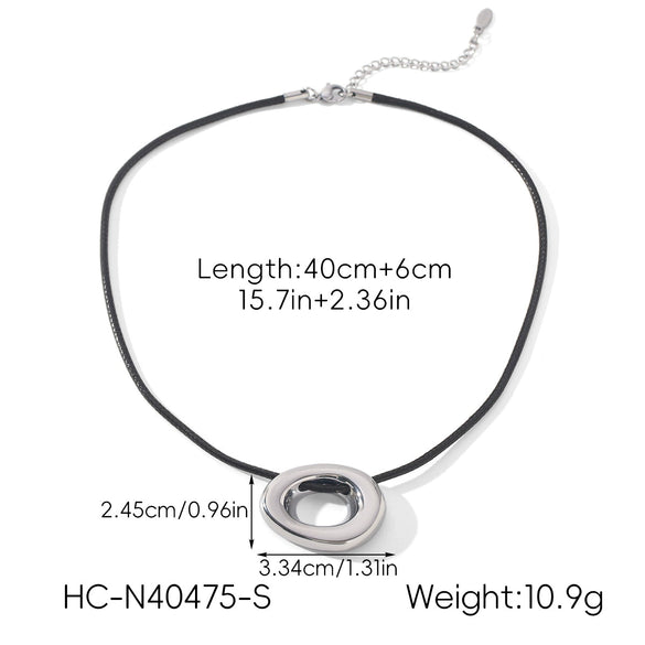 Wholesale Women's Geometric Stainless Steel Electroplated Necklace