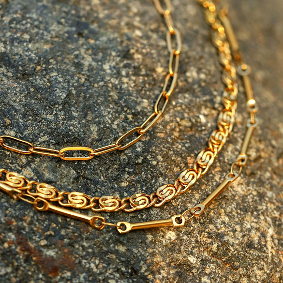 Wholesale Women's Geometric Stainless Steel Electroplated Necklace