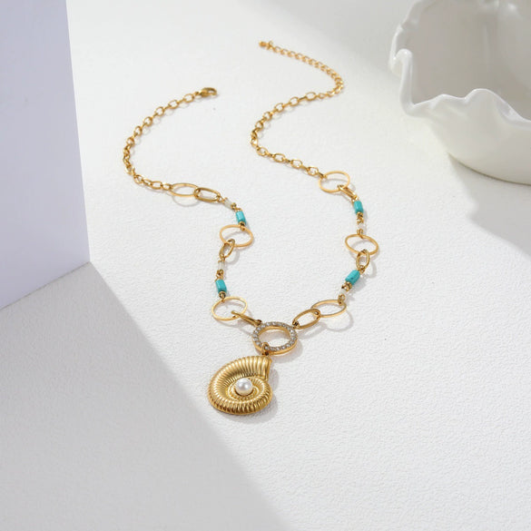 Wholesale Women's Geometric Stainless Steel Electroplated Necklace
