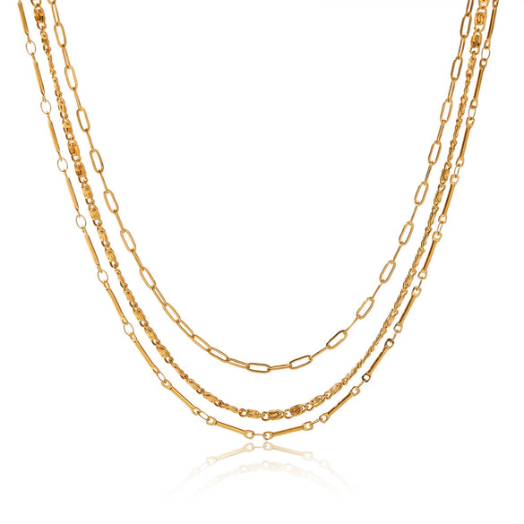 Wholesale Women's Geometric Stainless Steel Electroplated Necklace