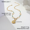 Wholesale Women's Geometric Stainless Steel Electroplated Necklace