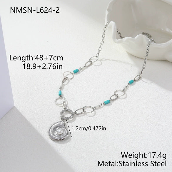 Wholesale Women's Geometric Stainless Steel Electroplated Necklace