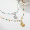 Wholesale Women's Geometric Stainless Steel Electroplated Necklace