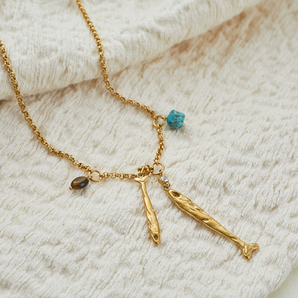 Wholesale Women's Geometric Stainless Steel Electroplated Necklace
