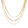 Wholesale Women's Geometric Stainless Steel Electroplated Necklaces