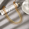 Wholesale Women's Geometric Stainless Steel Electroplated Necklaces