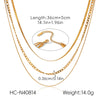 Wholesale Women's Geometric Stainless Steel Electroplated Necklaces