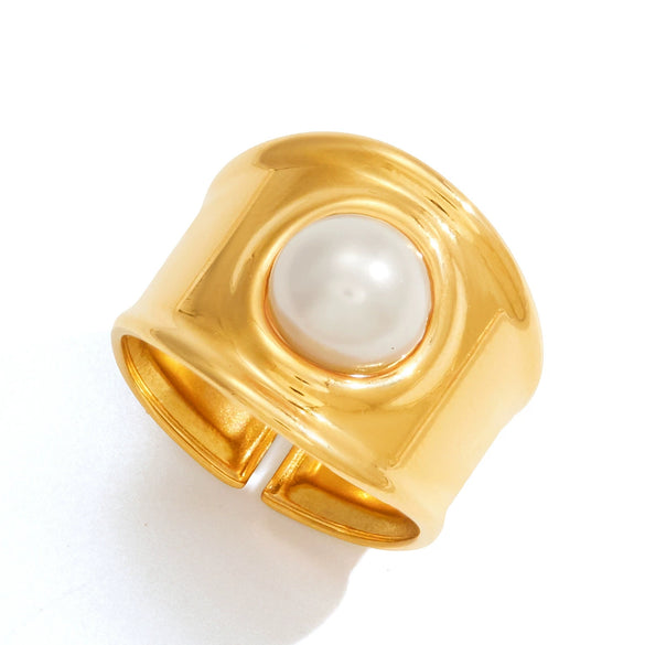 Wholesale Women's Geometric Stainless Steel Electroplated Open Ring Accessories