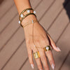 Wholesale Women's Geometric Stainless Steel Electroplated Open Ring Accessories