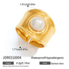 Wholesale Women's Geometric Stainless Steel Electroplated Open Ring Accessories
