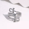 Wholesale Women's Geometric Stainless Steel Electroplated Open Ring Jewelry