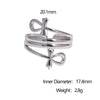 Wholesale Women's Geometric Stainless Steel Electroplated Open Ring Jewelry