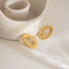 Wholesale Women's Geometric Stainless Steel Electroplated Oshaped Earrings Fashion Retro Jewelry