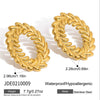 Wholesale Women's Geometric Stainless Steel Electroplated Oshaped Earrings Fashion Retro Jewelry