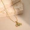 Wholesale Women's Geometric Stainless Steel Electroplated Pendant Necklace For Office Ladies