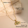 Wholesale Women's Geometric Stainless Steel Electroplated Pendant Necklace For Office Ladies