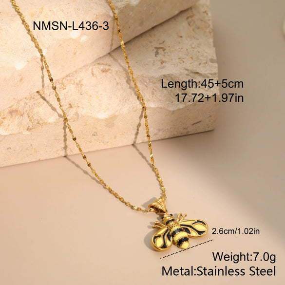 Wholesale Women's Geometric Stainless Steel Electroplated Pendant Necklace For Office Ladies