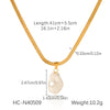 Wholesale Women's Geometric Stainless Steel Electroplated Pendant Necklace With Twist Chain