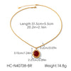 Wholesale Women's Geometric Stainless Steel Electroplated Pendant Necklace With Twist Chain