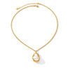 Wholesale Women's Geometric Stainless Steel Electroplated Pendant Necklace With Twist Chain