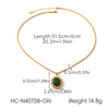 Wholesale Women's Geometric Stainless Steel Electroplated Pendant Necklace With Twist Chain