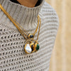 Wholesale Women's Geometric Stainless Steel Electroplated Pendant Necklace With Twist Chain