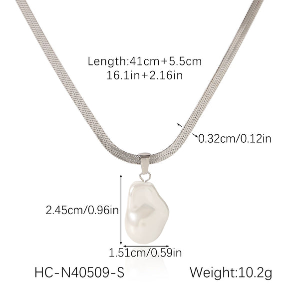 Wholesale Women's Geometric Stainless Steel Electroplated Pendant Necklace With Twist Chain