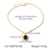 Wholesale Women's Geometric Stainless Steel Electroplated Pendant Necklace With Twist Chain