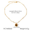 Wholesale Women's Geometric Stainless Steel Electroplated Pendant Necklace With Twist Chain