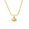 Wholesale Women's Geometric Stainless Steel Electroplated Pendant Necklace