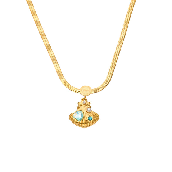 Wholesale Women's Geometric Stainless Steel Electroplated Pendant Necklace