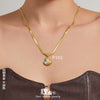 Wholesale Women's Geometric Stainless Steel Electroplated Pendant Necklace