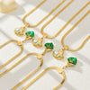 Wholesale Women's Geometric Stainless Steel Electroplated Pendant Necklace