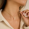 Wholesale Women's Geometric Stainless Steel Electroplated Pendant Necklace